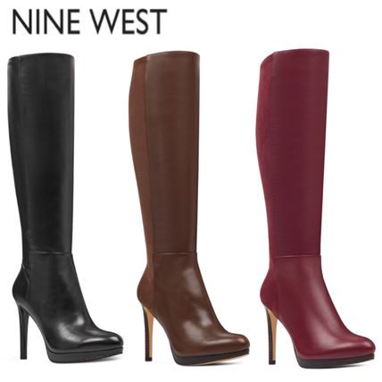 Nine West High Heel Leather High Heel Boots