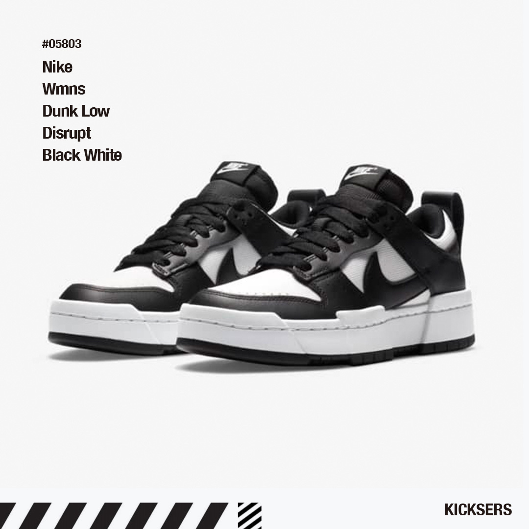 人気話題！Nike Wmns Dunk Low Disrupt Black White
