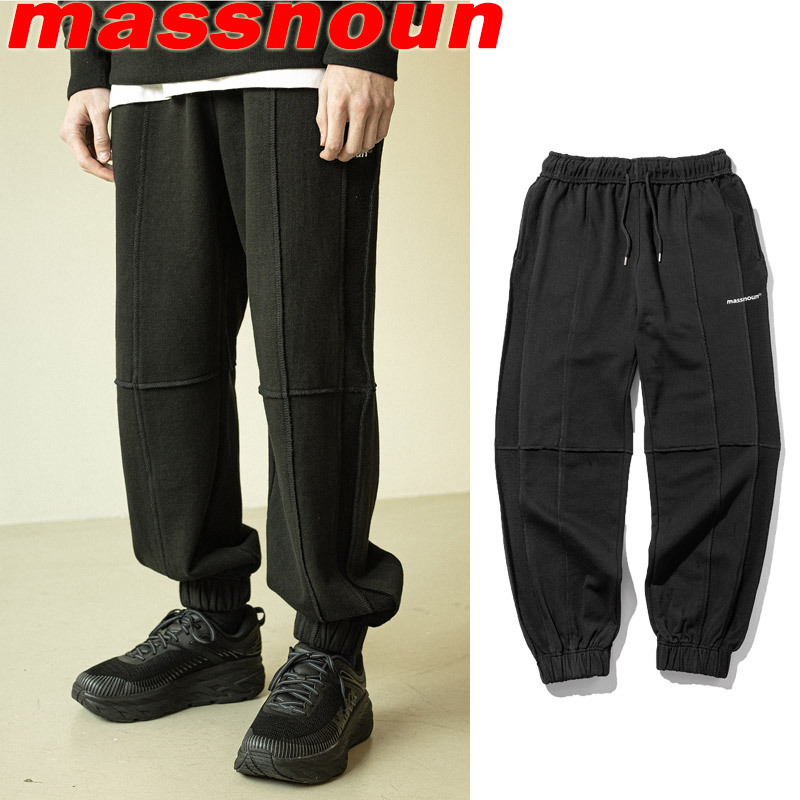 ◇MASSNOUN◇ REVERSE HEAVY トレーニングパンツ_Black