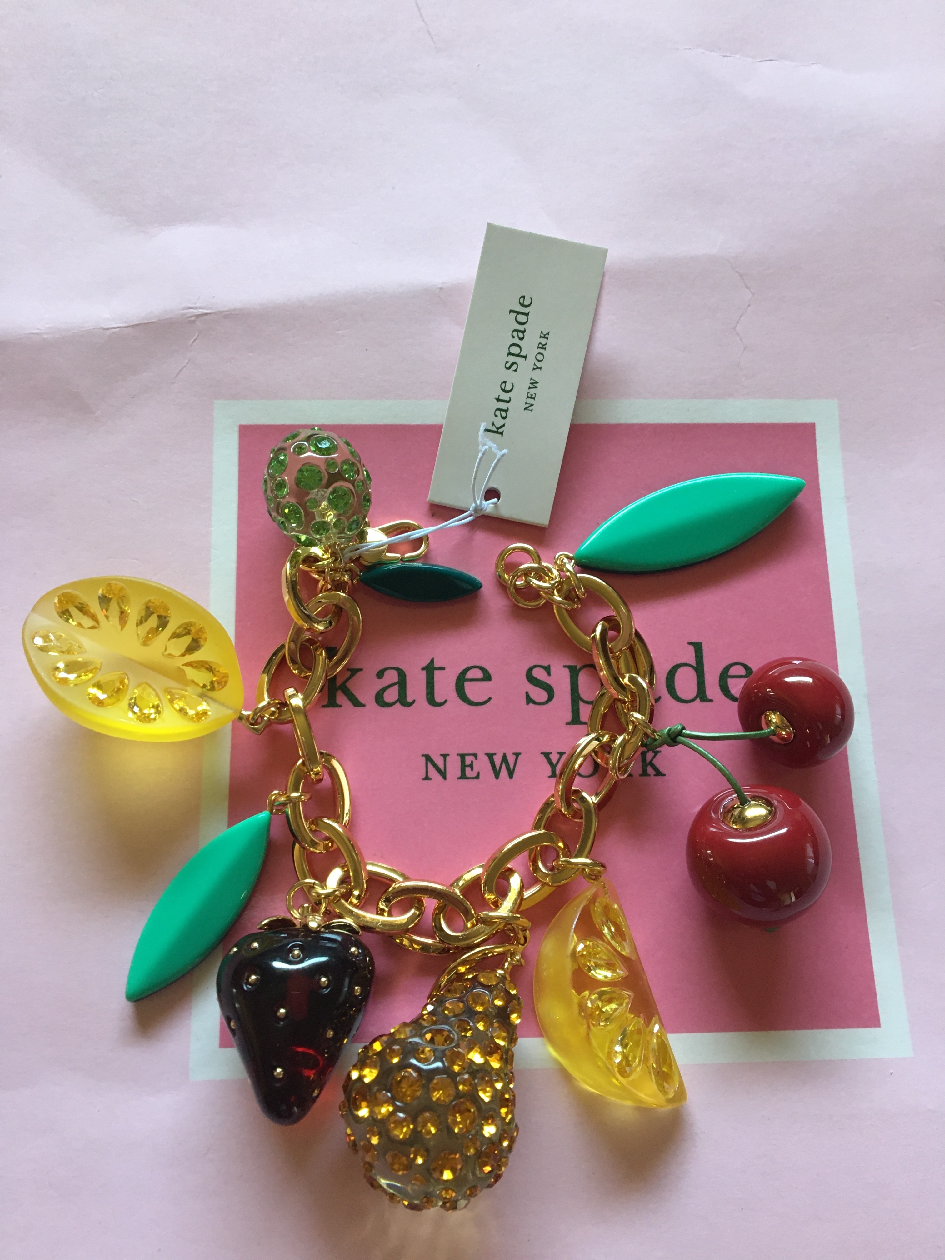 kate spade トゥッティ フルーティ チャーム ブレスレット