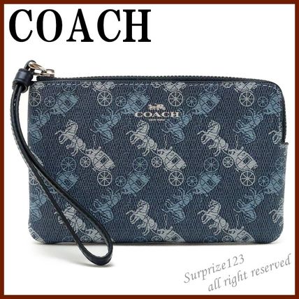 ブルー（青）系 Coach(コーチ) ポーチ(レディース) - 海外通販の