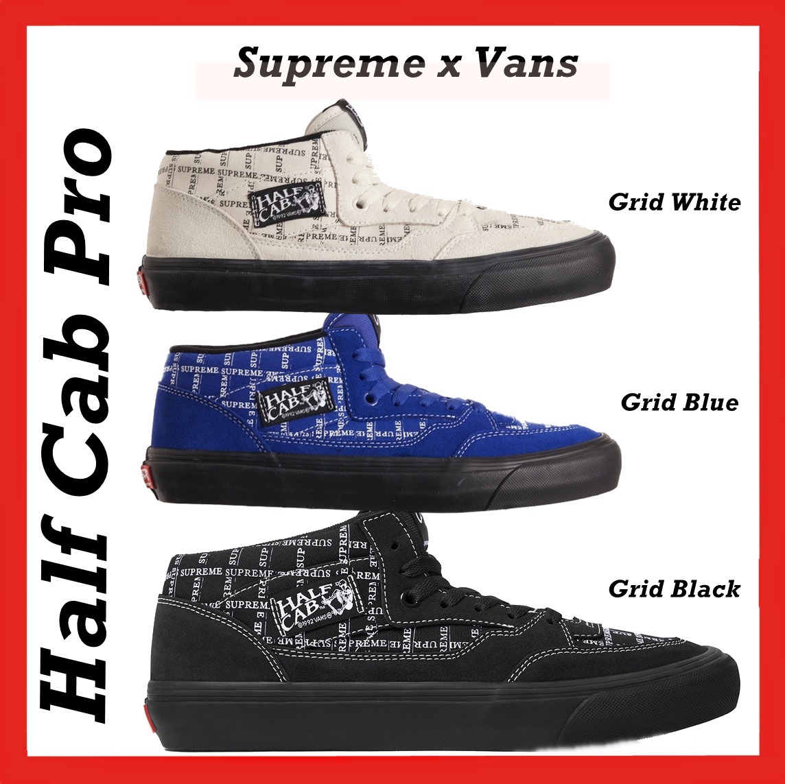 Supreme シュプリーム Vans ヴァンズ Half Cab Pro FW 20 2020