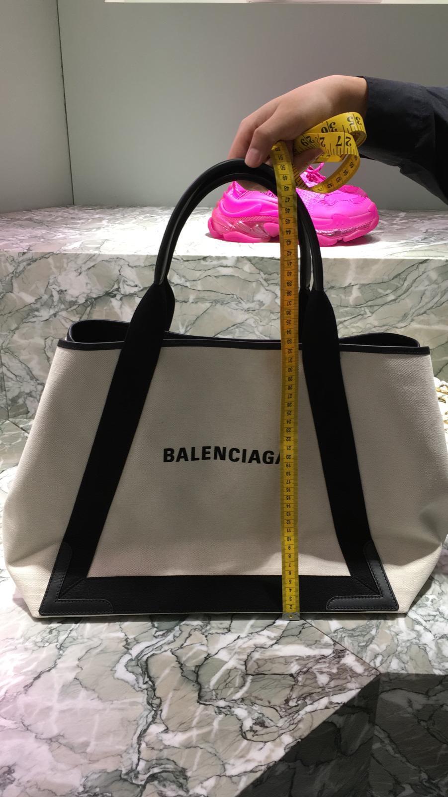 関税込 BALENCIAGA 大定番人気トートNAVY CABAS Mサイズ ...