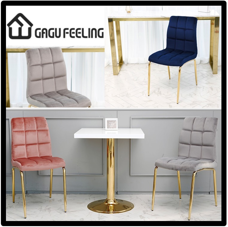 ★人気家具★GAGUFEELING★チェス ゴールド ベルベットチェア★
