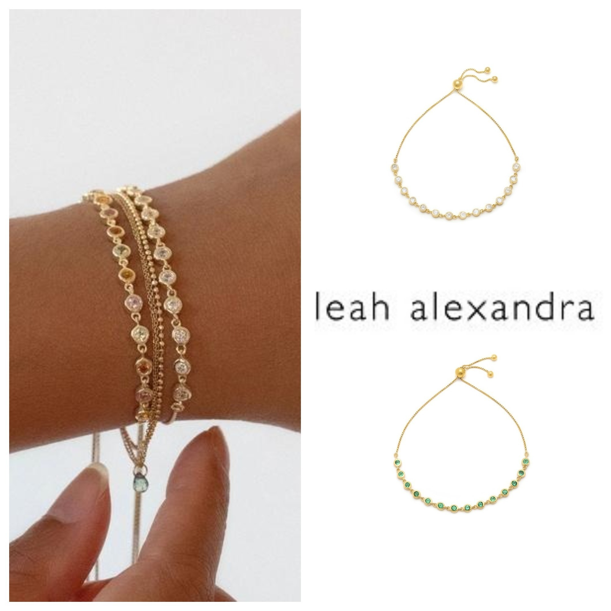 新作！【leah alexandra】BEZEL BOLO BRACELET 日本未カナダ発