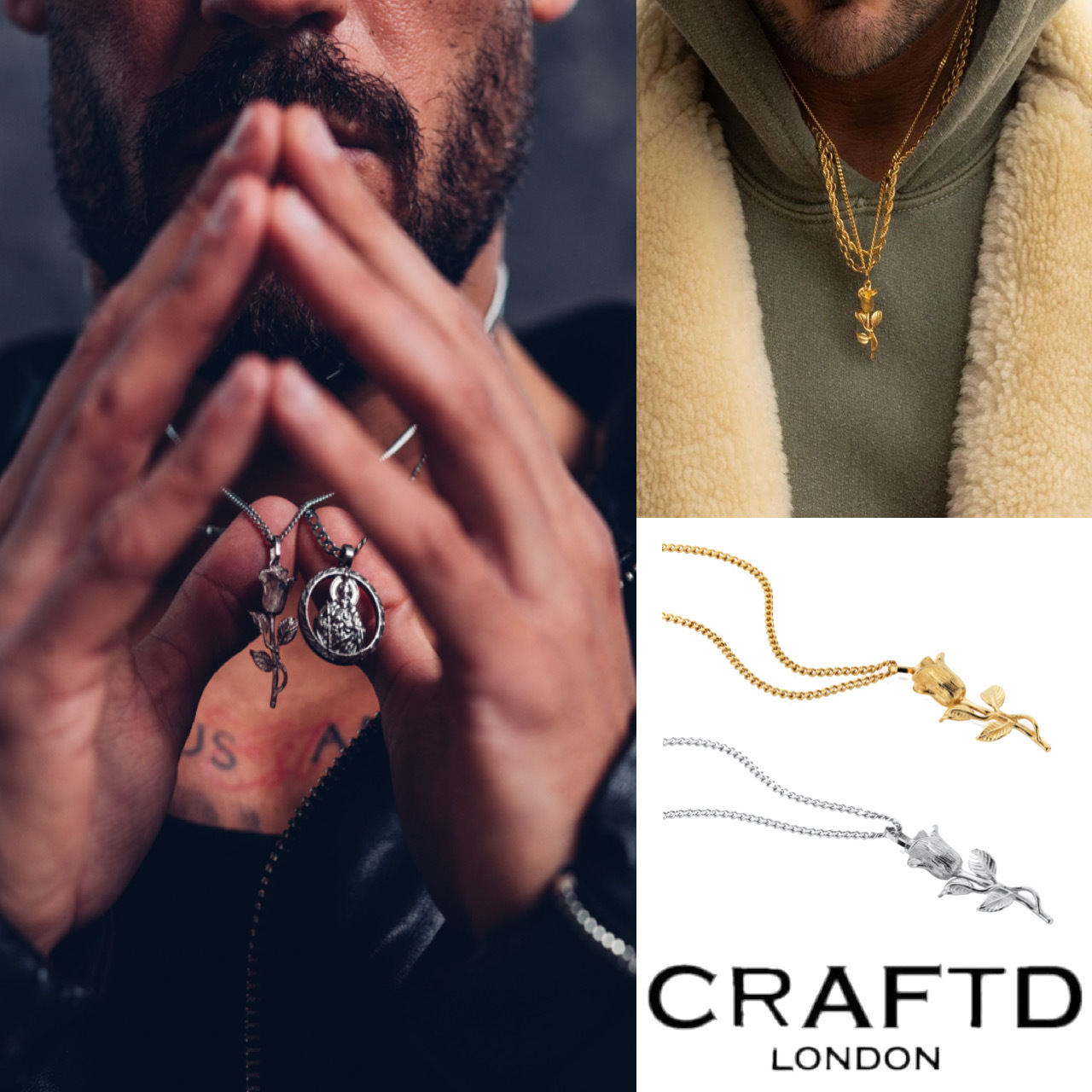 関税/送料込み【craftdlondon】クラフト ローズペンダント