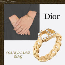 Dior CLAIR D LUNE メタル&ホワイトクリスタル リング (Dior/指輪
