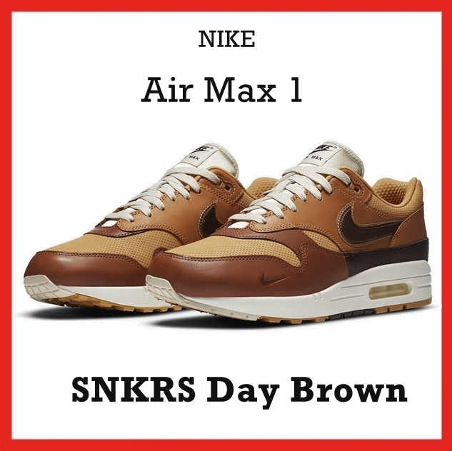 スニーカー Nike Air Max 1 SNKRS Day Brown 2020 AW 20