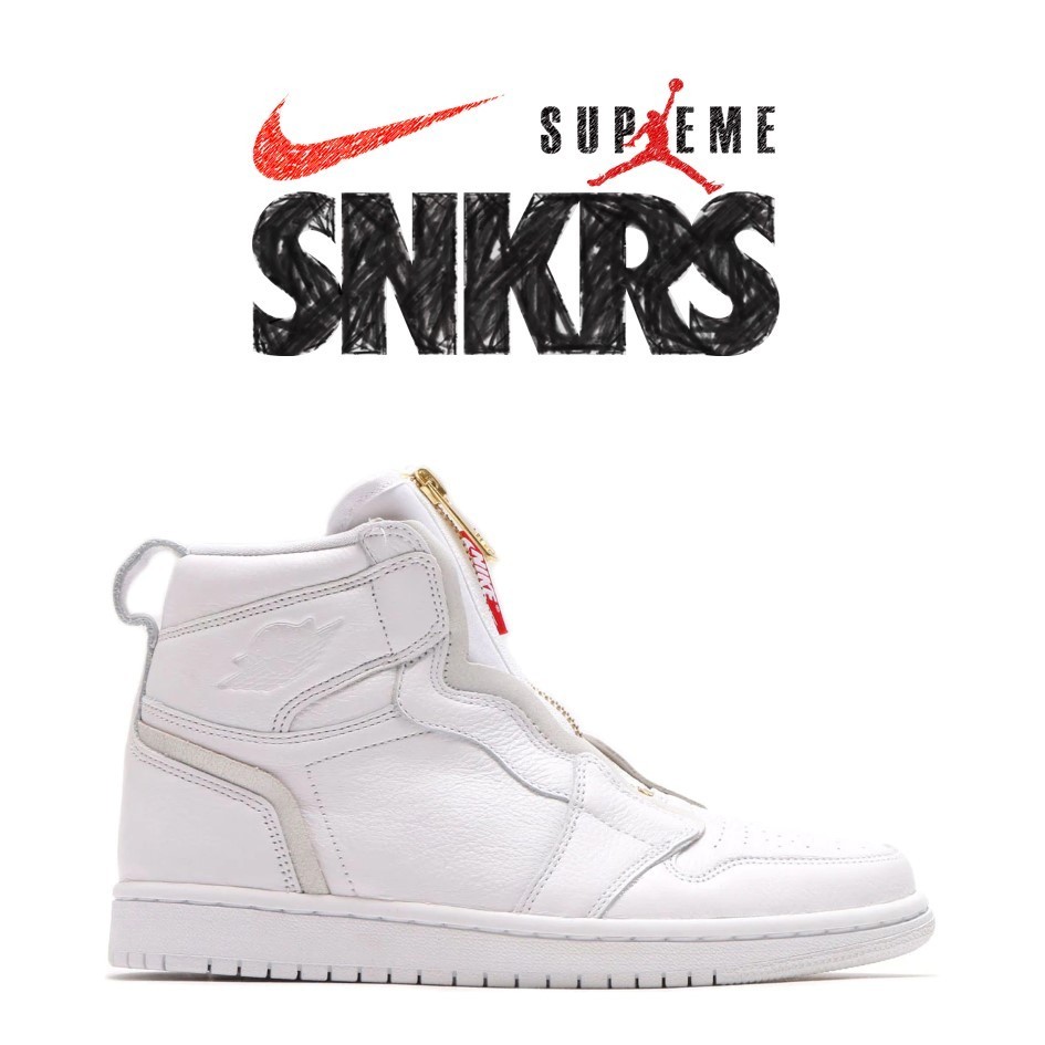 【NIKE】 AIR JORDAN 1 HIGH ZIP WHITE