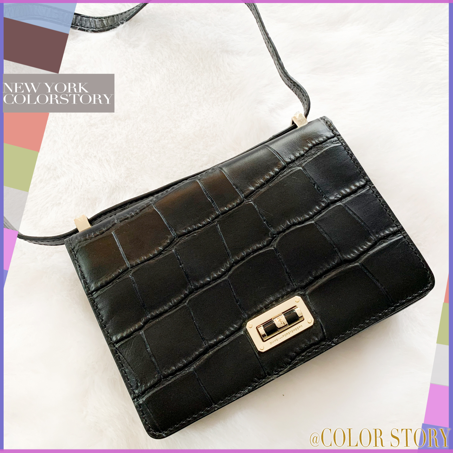 【DIANE VON FURSTENBERG】●超レア●クロコ クロスボディー