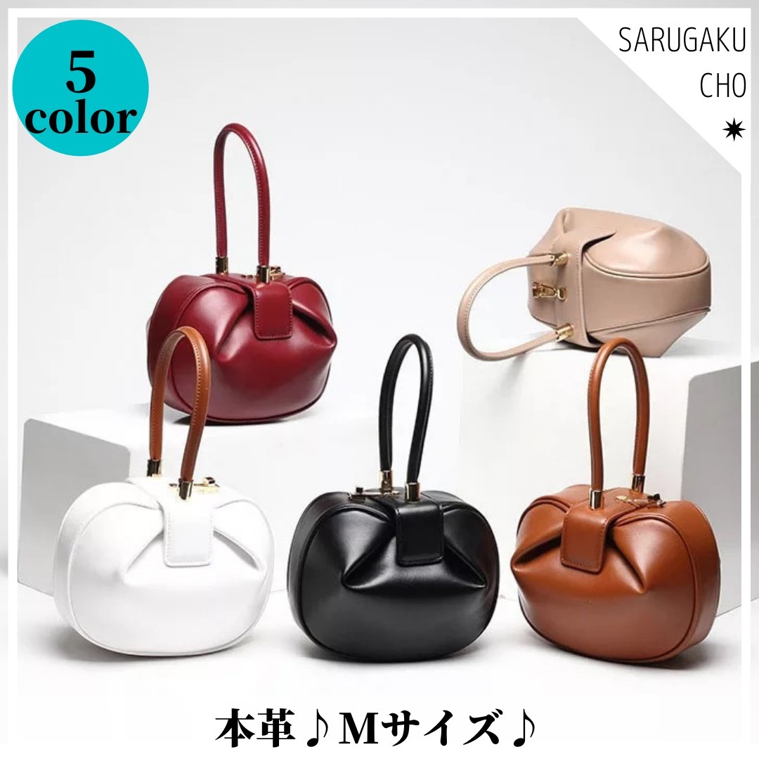 本革♪プチプラ♪レザー ハンドバッグ バケツバッグ Medium