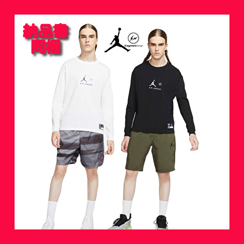 ナイキ ×フラグメントデザイン fragment design  JORDAN AS M J FG LS TEE DA2982-094 バックジョーダンプリント長袖カットソー メンズ S