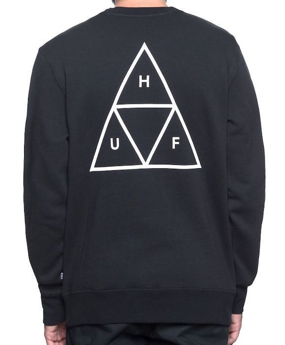 HUF Triple Triangle Crewneck Sweatshirt Black XXL トレーナー