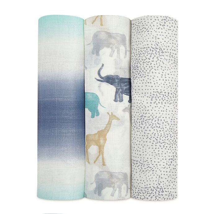 関税.送料込 aden + anais Silky Soft Swaddles 3P おくるみ