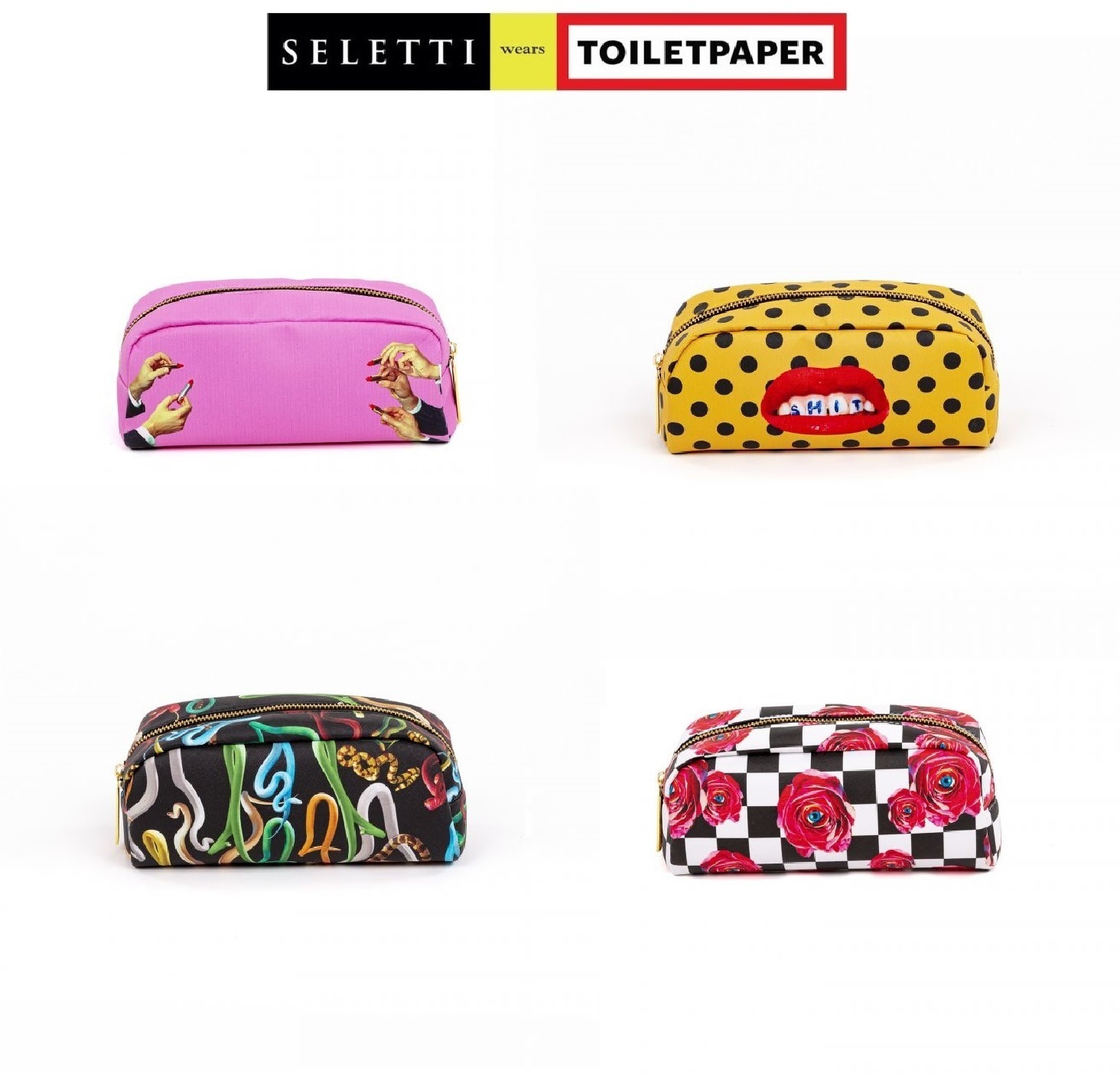 国内発| SELETTI x TOILETPAPER マルチポーチ マルチケース 4柄