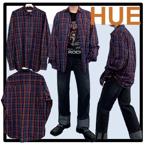 ★関税込★HUECLOSET★人気チェックシャツ★シンプルおしゃれ★