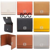 LOEWE Anagram Calfskin Plain Folding Wallet Small Wallet Logo