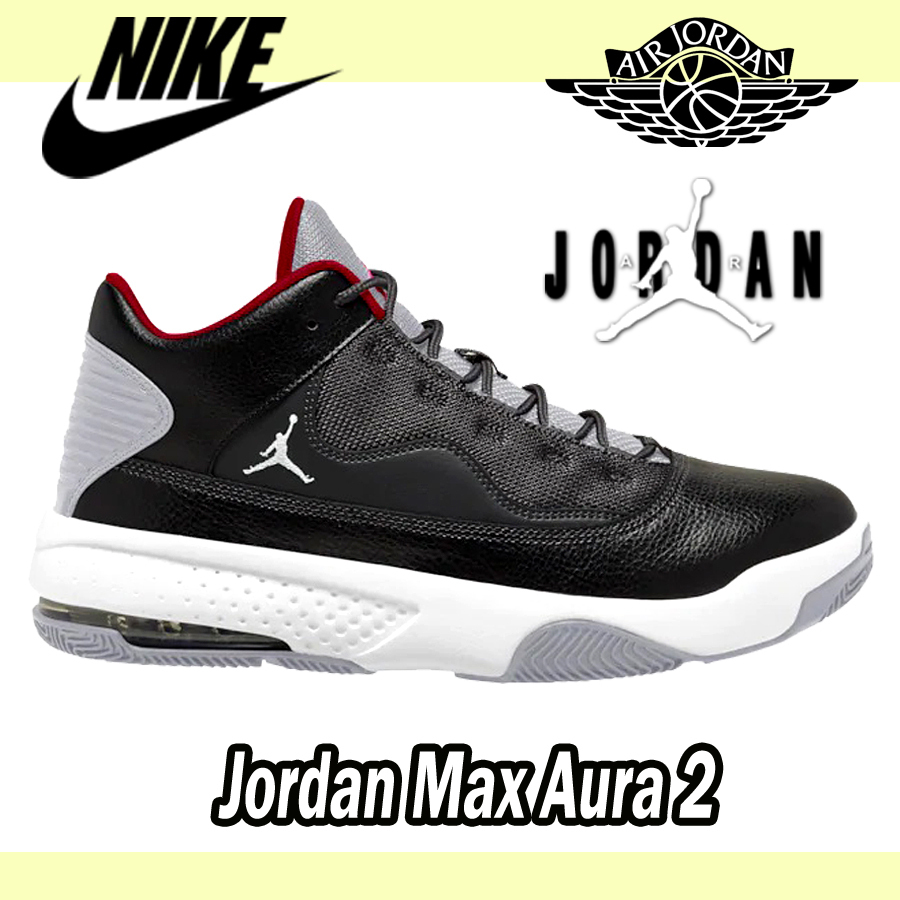 ★Nike ナイキ Jordan Max Aura 2 Black/Gym Red/White