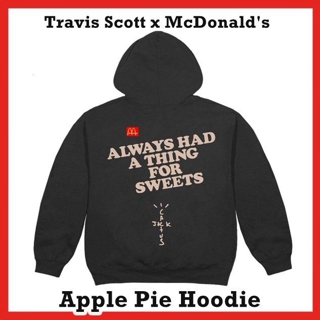パーカー・フーディ Travis Scott x McDonald's Apple Pie Hoodie Washed Black 2020