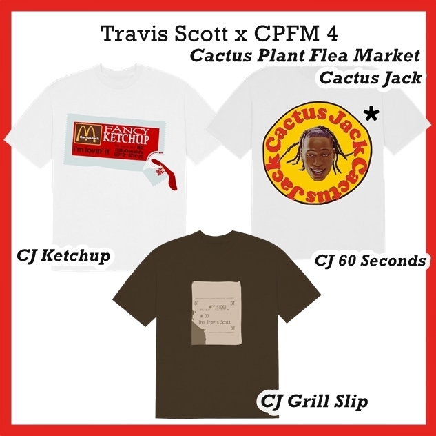 Tシャツ・カットソー Travis Scott x CPFM 4 CJ Cactus Jack T-Shirt TEE AW 20 2020