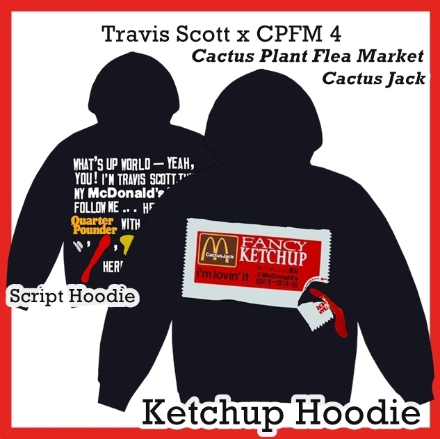 パーカー・フーディ Travis Scott x CPFM 4 CJ Ketchup Script Hoodie AW 20 2020