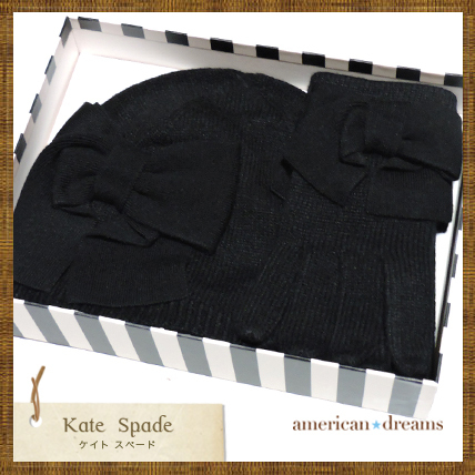 SALE 即発送 Kate Spade リボン付き手袋＆帽子セット