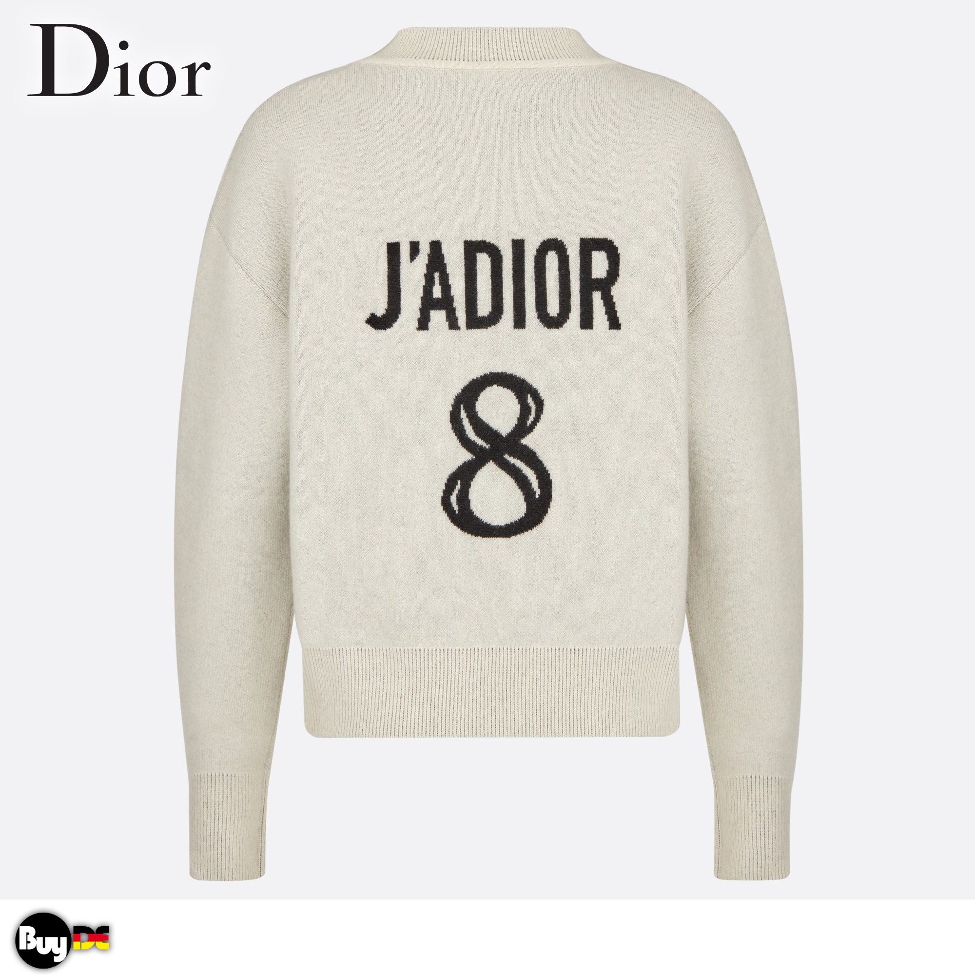 ★DIOR★ ディオール J'ADIOR 8 ボクシーセーター 返品交換可能 ディオール J'ADIOR 8 カシミア100% ボクシー ニット ブラック ニット/セーター