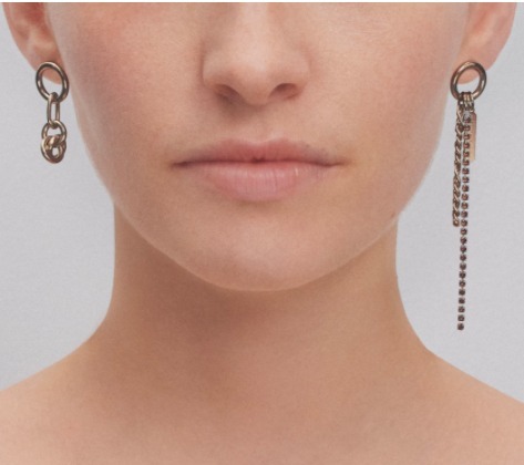 Justine Clenquet ピアス フープ 輪っか 丸 円 チェーン