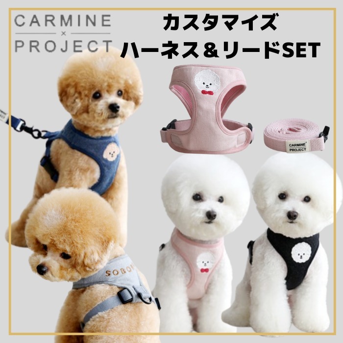 bebe custom harness.NO.2 リード セット 名前&イラスト 4color