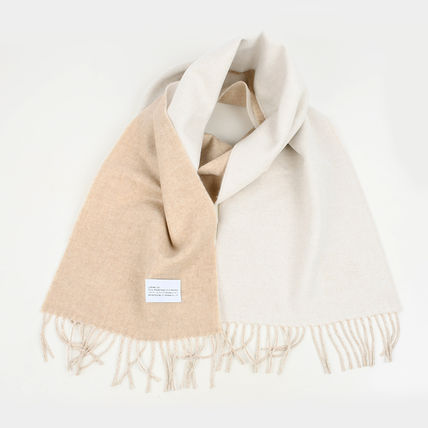 LOEWE Knit & Fur Bicolour scarf in wool and cashmere