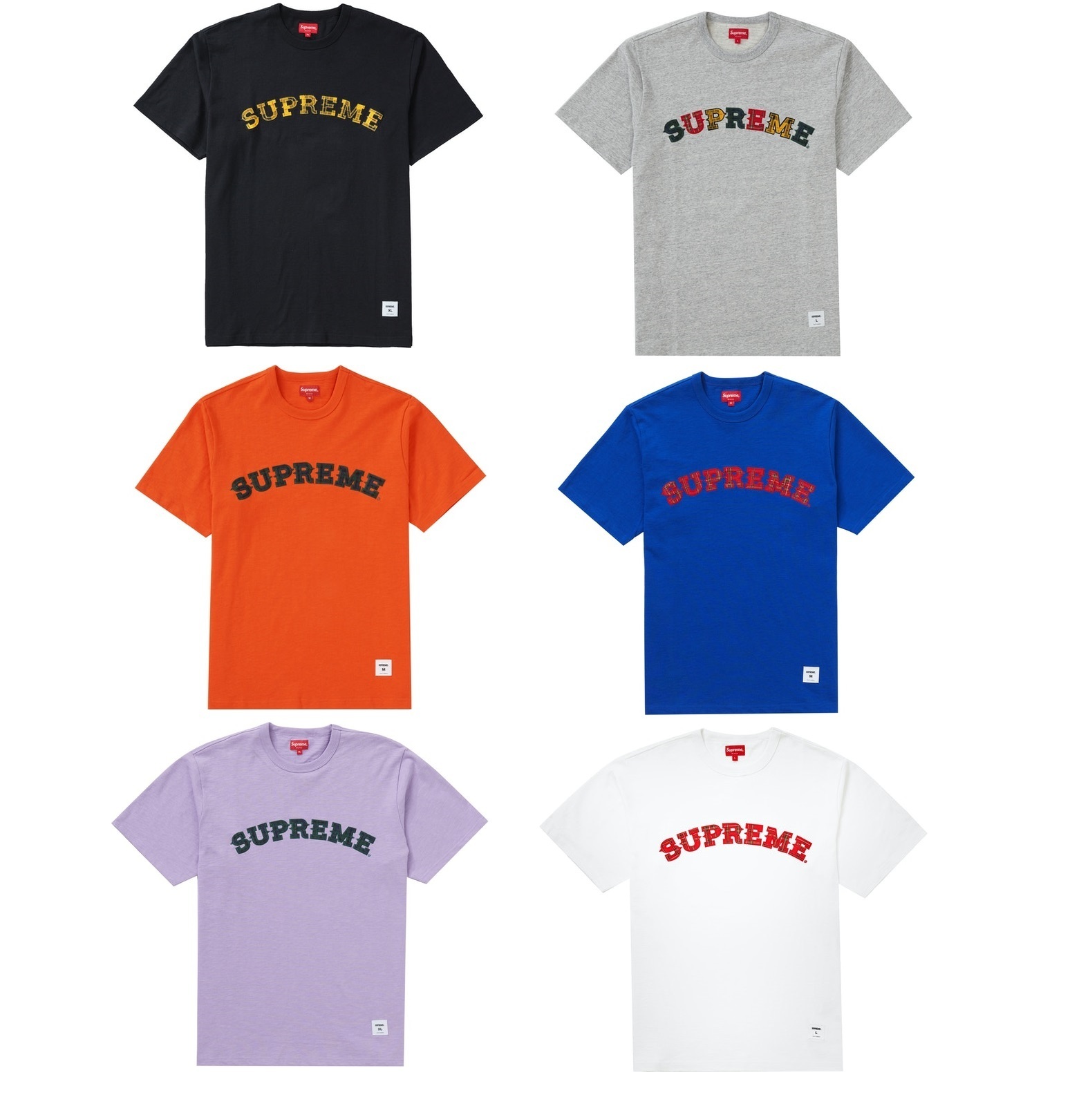 SUPREME シュプリーム★タータンチェックロゴTシャツ