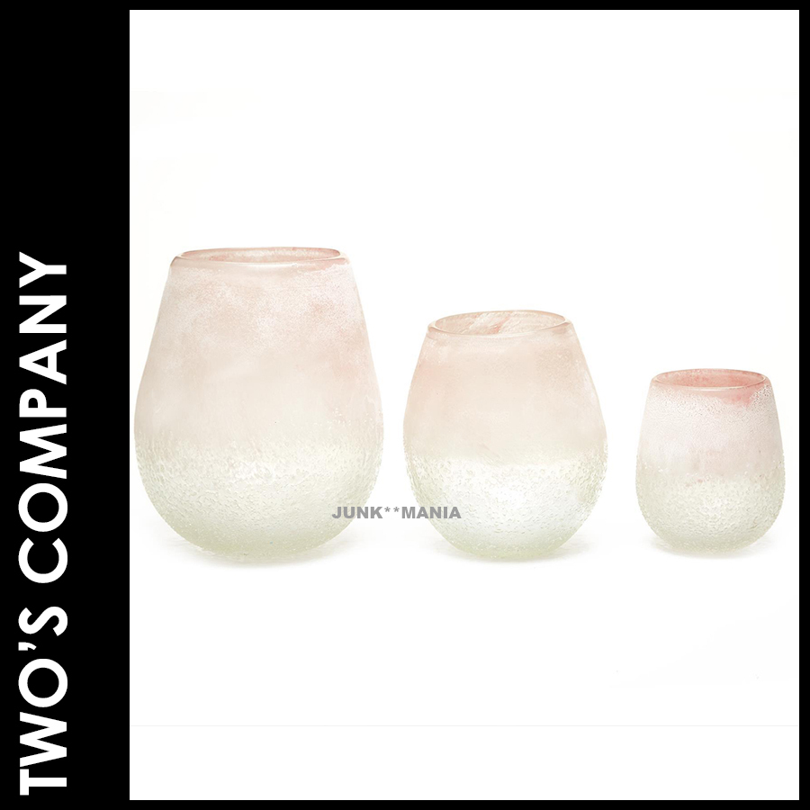 ★追跡&関税込【TWO'S COMPANY】吹きガラス/Frosted Vases(L)