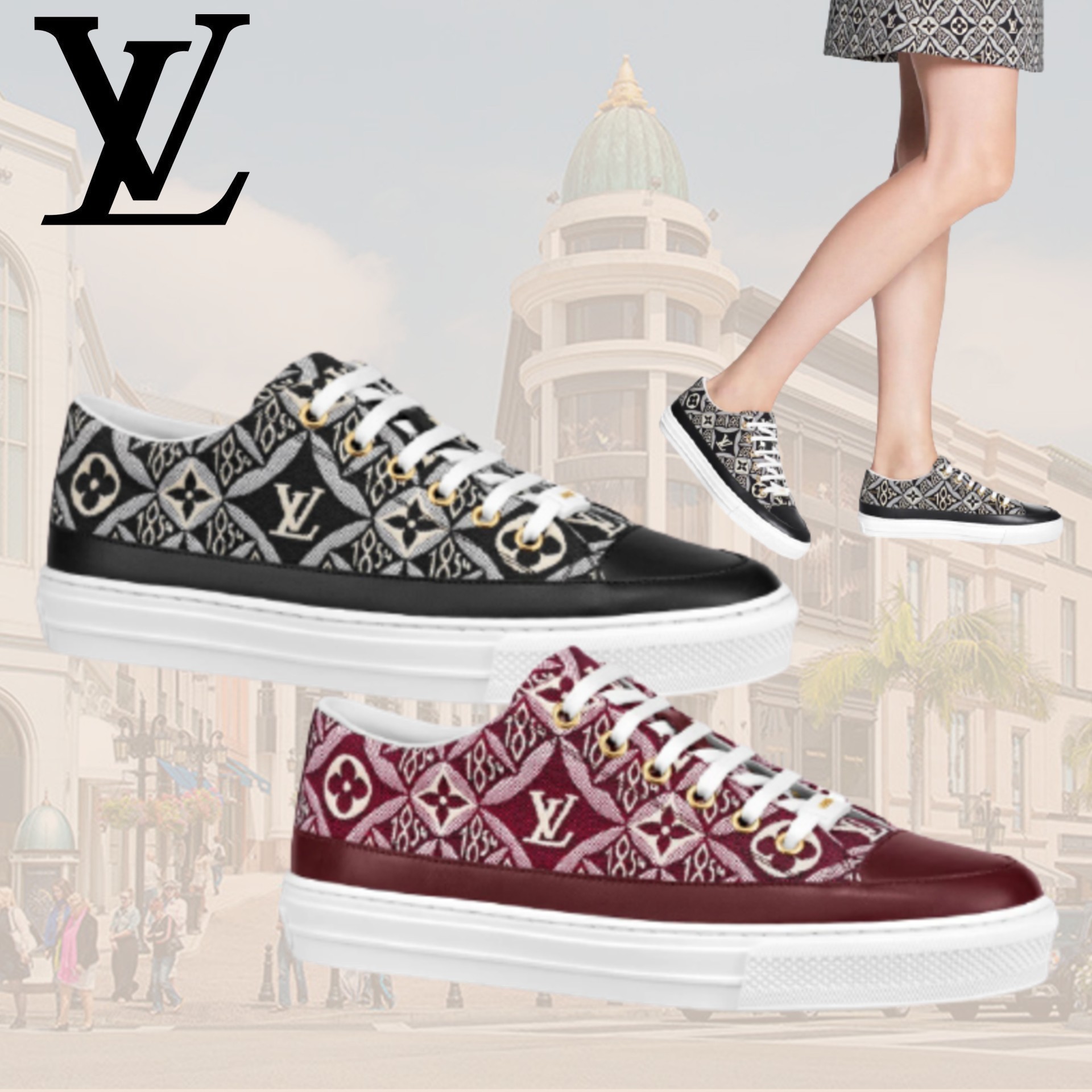 【新作!!】LOUIS VUITTON スニーカー ステラー シューズ 黒 赤 スニーカー 【新作!!】LOUIS VUITTON スニーカー ステラー シューズ 黒 赤 スニーカー