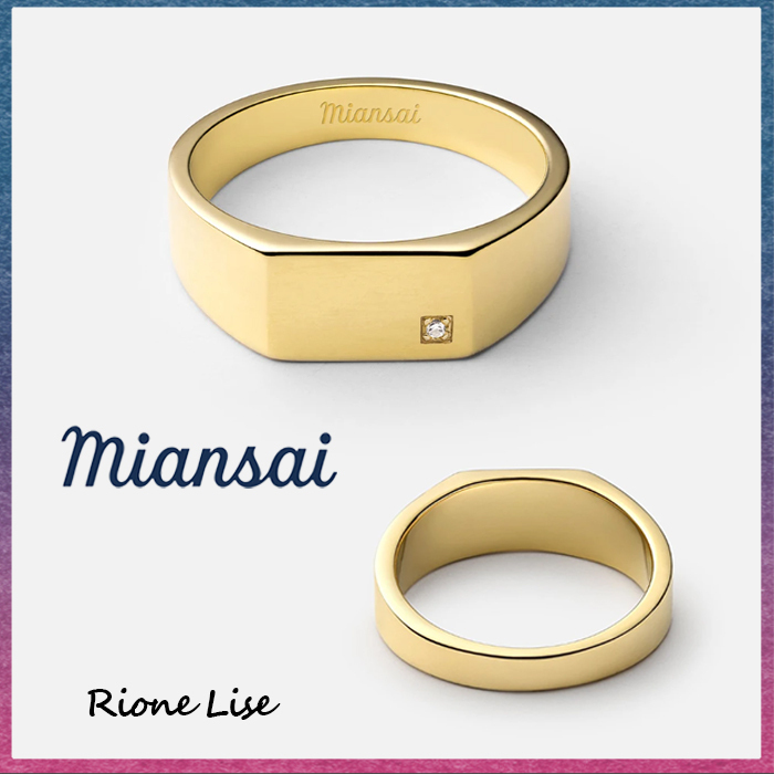 関送込★MIANSAI★ジオシグネット ダイヤモンド リング ゴールド