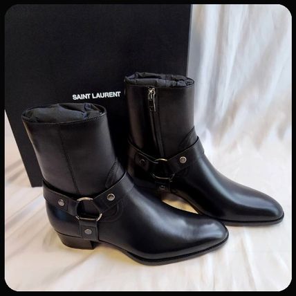 Saint Laurent More Boots WYATT HARNESS BOOTS IN SMOOTH LEATHER