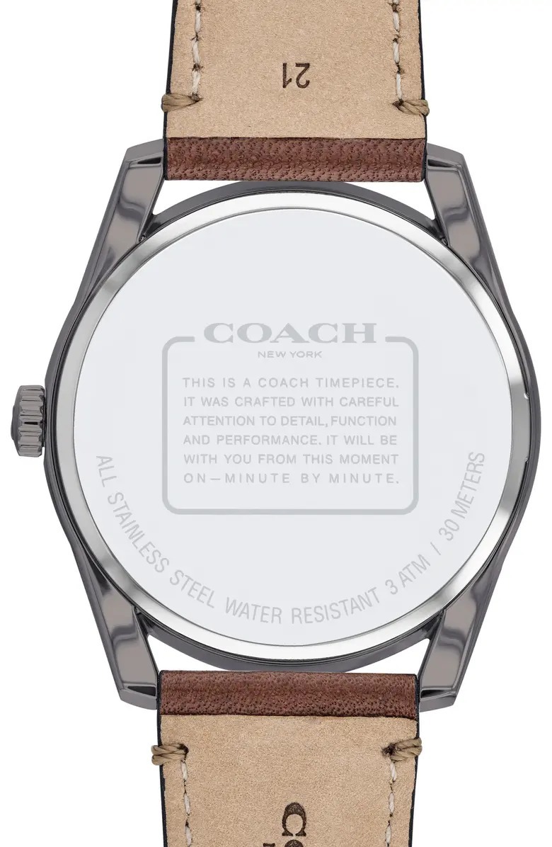 Coach アナログ時計 【限定セール!!】Coach(コーチ)★Preston Leather Strap Watch(3)