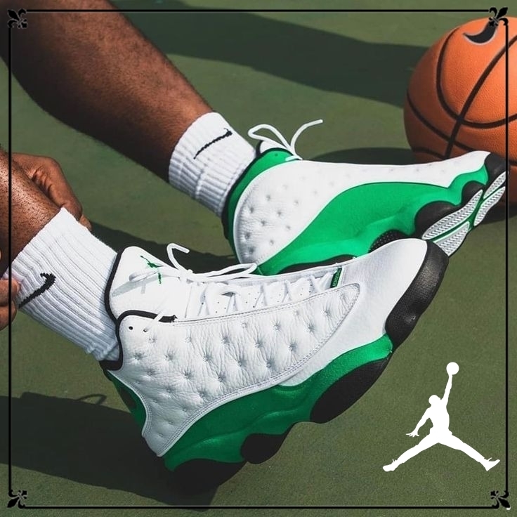スニーカー NIKE Air Jordan 13 Retro White Lucky Green AW 20 2020