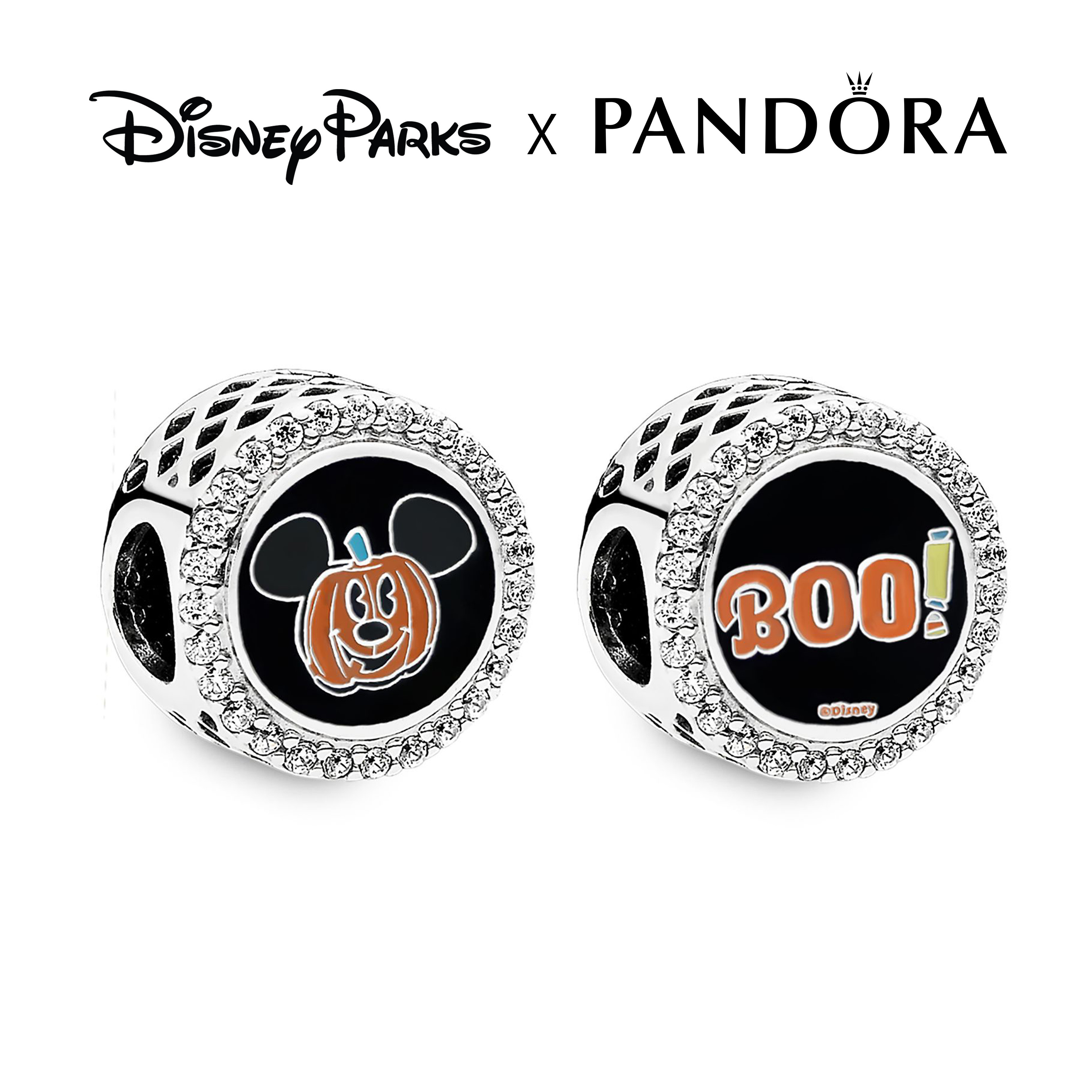 ☆Disney x PANDORA☆ミッキーマウス ハロウィン柄チャーム 高質