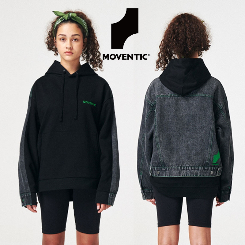 MOVENTIC(モベンティック) ★ DENIM BLOCK HOODIE パーカー・フーディ MOVENTIC(モベンティック) ★ DENIM BLOCK HOODIE パーカー・フーディ