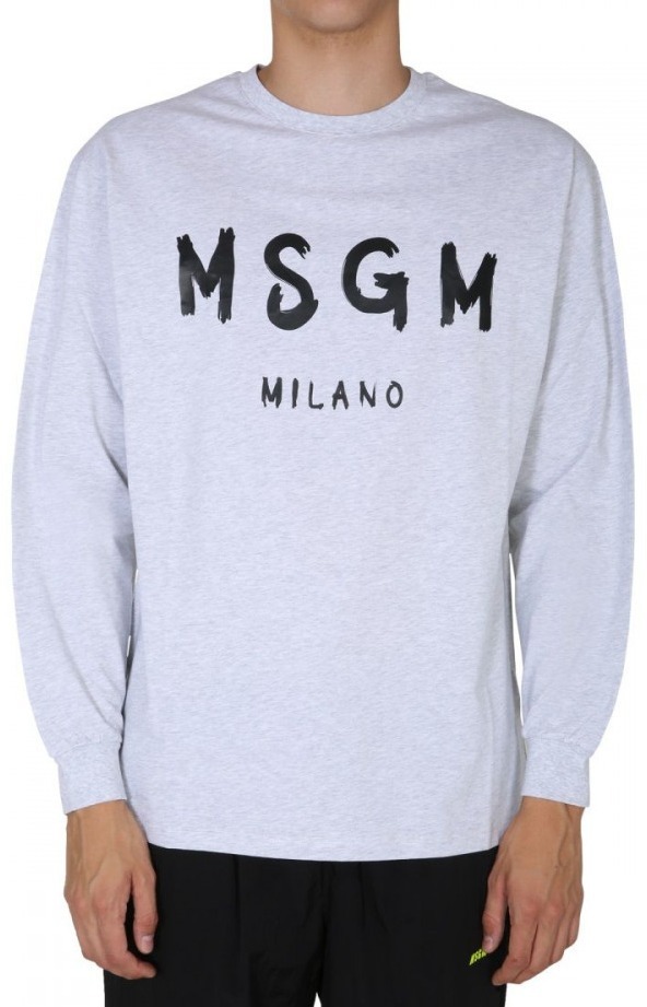 ☆韓国の人気☆【MSGM】☆ペイントロゴ☆長袖Tシャ.ツ☆正規品