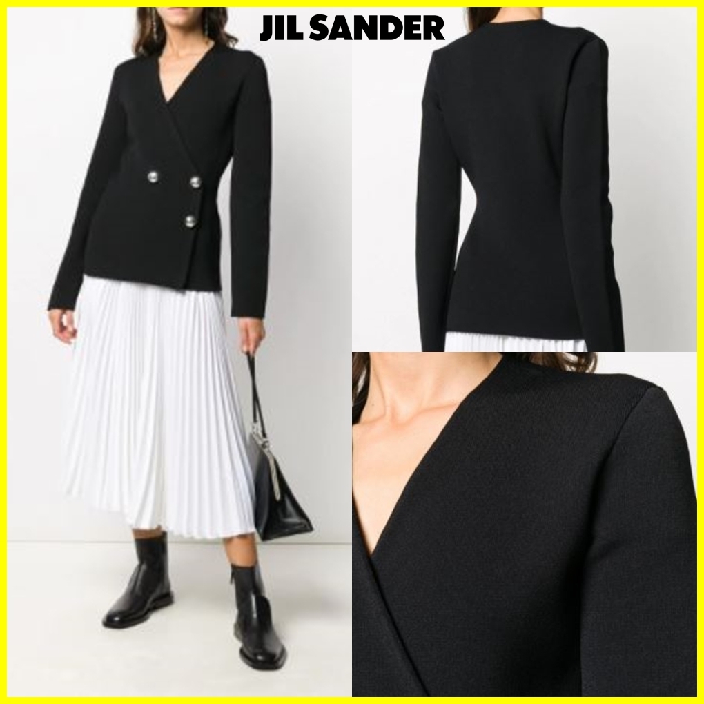 【人気アイテム!】JIL SANDER☆Vネックボタンジャケット 新しいブランド