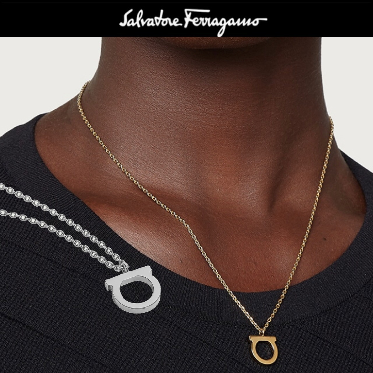 Salvatore Ferragamo ペアルックにも◎ガンチーニ ネックレス