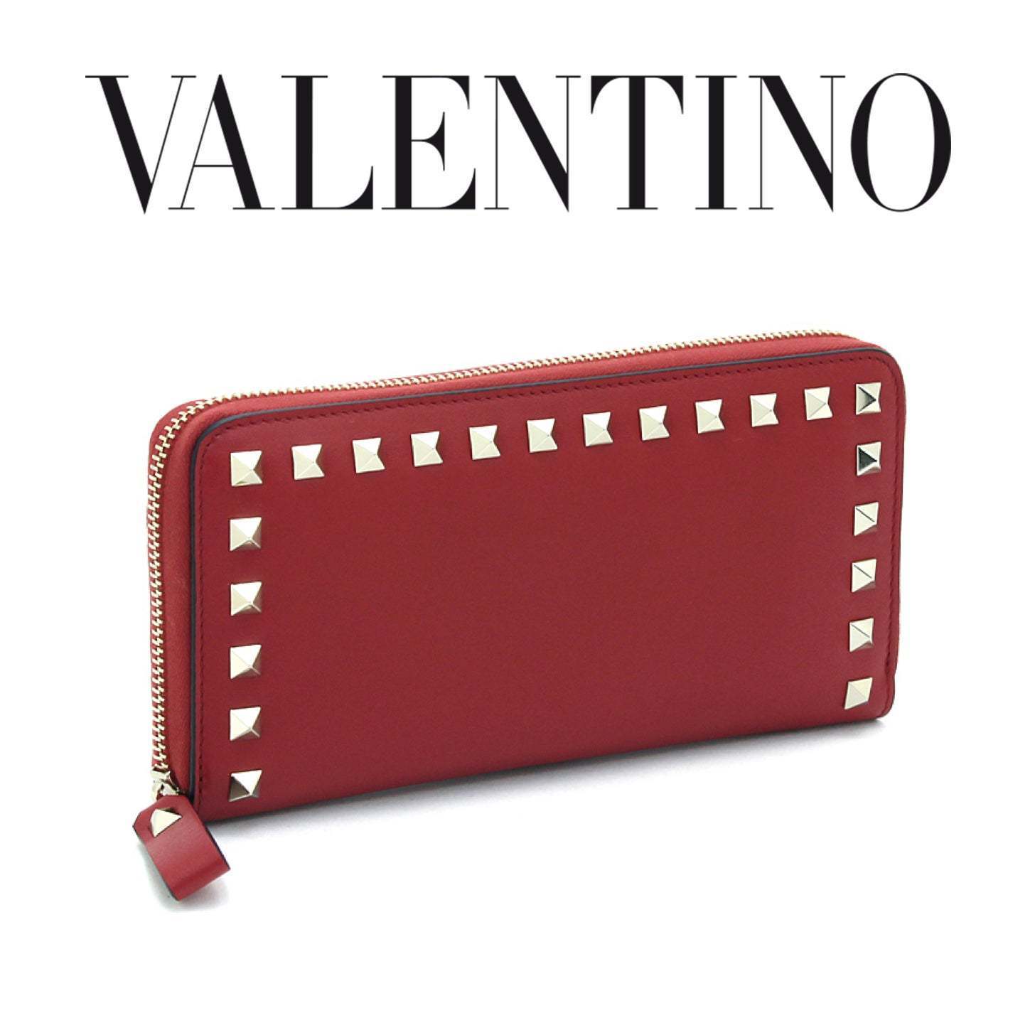 ★ VALENTINO GARAVANI ★ ロックスタッズ ファスナー長財布