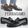 FERRAGAMO ドレスシューズ・革靴・ビジネスシューズ ★Salvatore Ferragamo★ブラックレザーローファー☆正規品☆