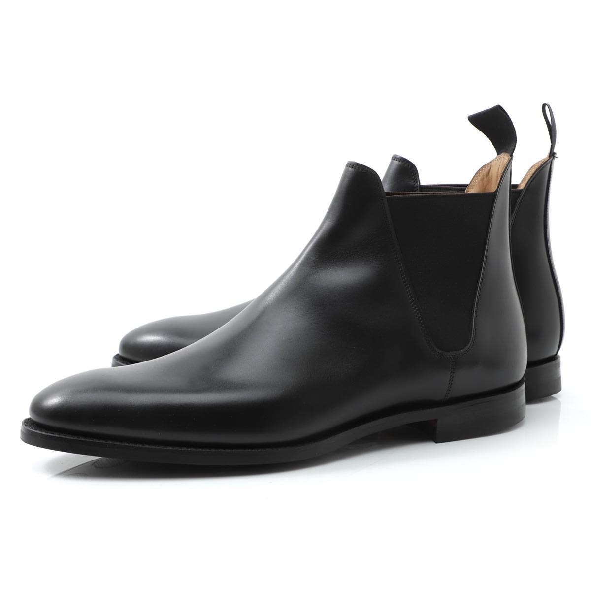 CROCKETT&JONES サイドゴアブーツ chelsea8-calf-blk 純正買蔵 - moa