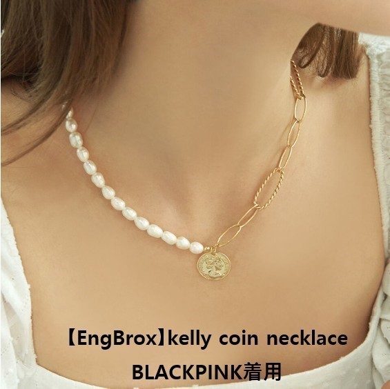 【EngBrox】kelly coin necklace (Gold / Silver) BLACKPINK着用