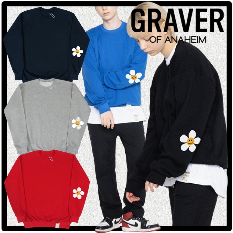 ★関税込★GRAVER★ELBOW FLOWE.R★スウェット★人気★ スウェット・トレーナー ★関税込★GRAVER★ELBOW FLOWE.R★スウェット★人気★ スウェット・トレーナー