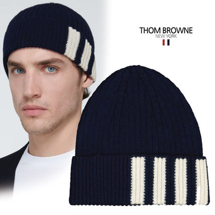 THOM BROWNE x ニットキャップ・ビーニー(メンズ)|新作を海外通販 THOM BROWNE x ニットキャップ・ビーニー(メンズ)|新作を海外通販