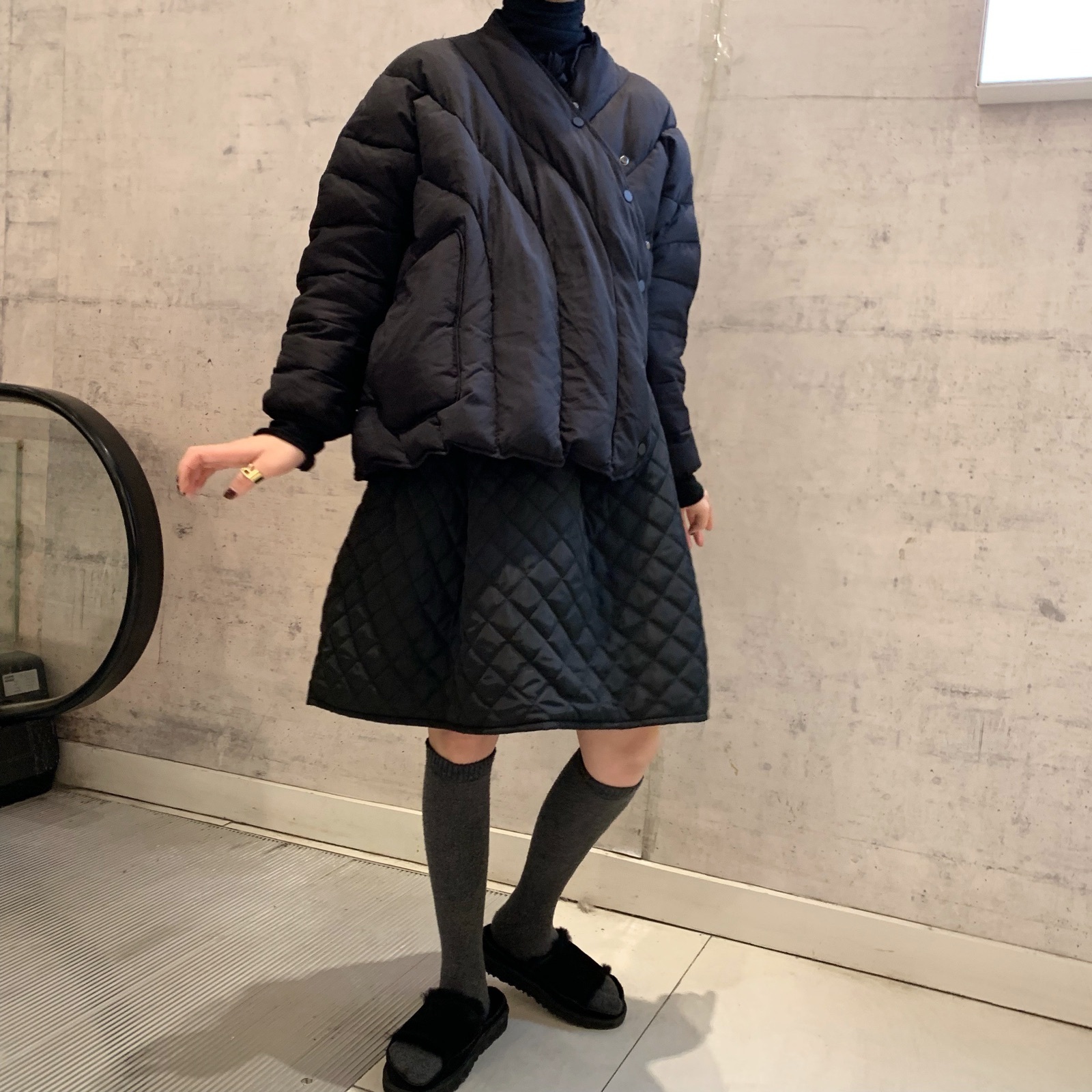{送料無料}絶妙なボリュームレトロ温かみのあるキルティングb594