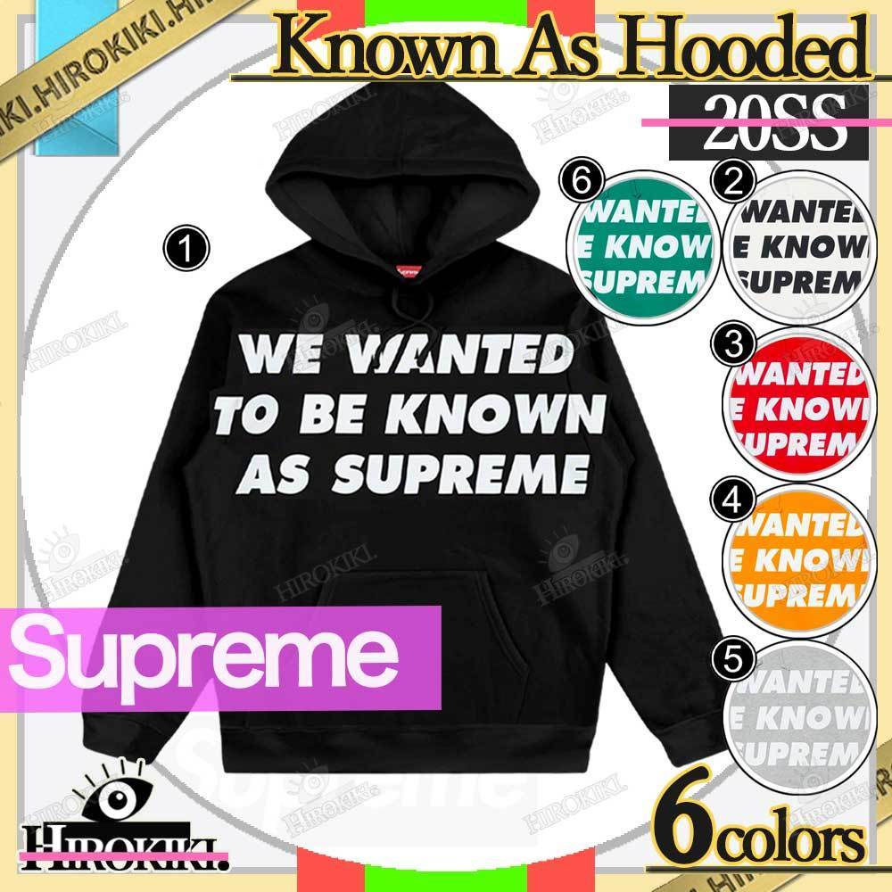 20SS /Supreme Known As Hooded Sweatshirt スウェットシャツ